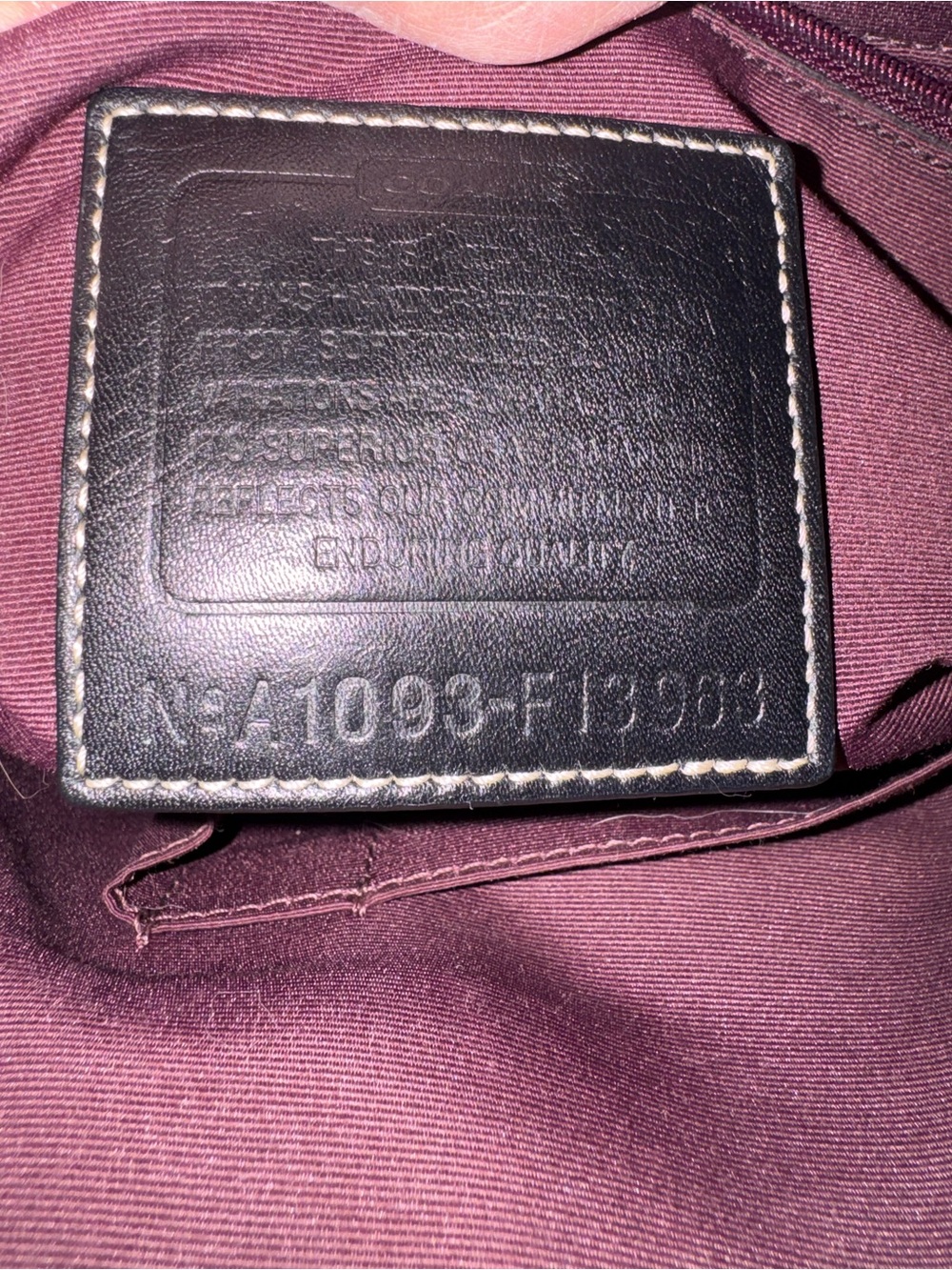 PRE-LOVED ,and  like new, , Coach Hampton  black Pebbled Leather Domed  satchel - Picture 7 of 11